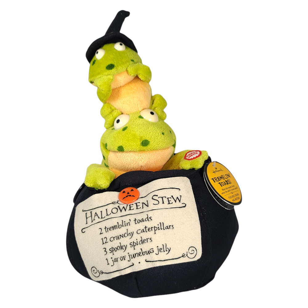 Hallmark Halloween Tremblin Toads Cauldron Singing Frogs Animatronic Works